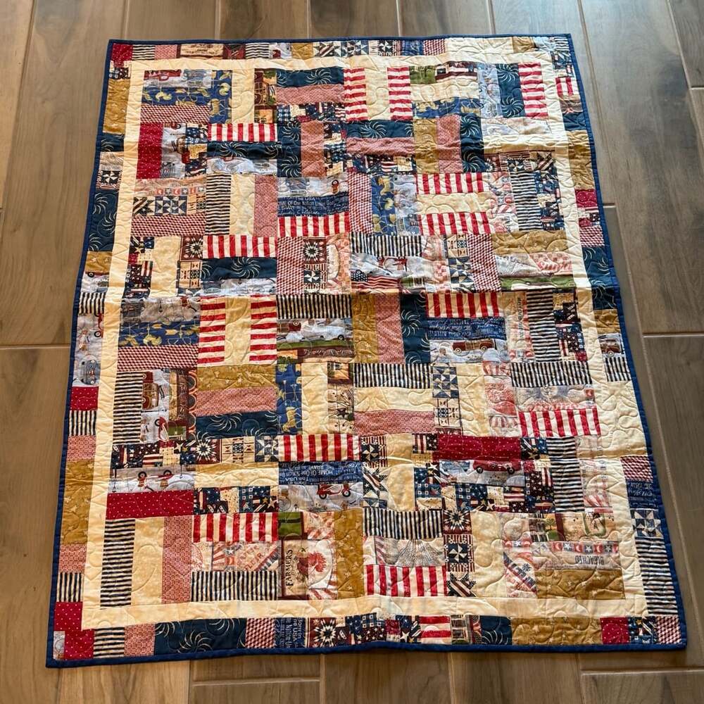 Quilting Angels Americana Quilt Patriotic Stars And Stripes 52x40.5